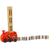 Red Dinosaur Battery Operated Car Arranging Colorful Dominoes 4 Colors of Blocks | Shoptok.si