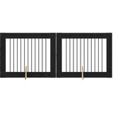  Vrata za pse z stojali 2 pcs Črni hrast 100 x 80 cm, (5000232715) | Shoptok.si