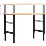 vidaXL Delovna miza 100x60x(71,5-98) cm trdna hrastovina | Shoptok.si