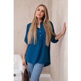 Kesi Włoski Blouse with a longer back nautical