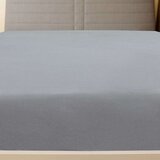 vidaXL Plahta s gumicom od žerseja siva 160x200 cm pamučna | shoptok.hr