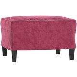  Fotelj s stolčkom za noge vinsko rdeč 60 cm žamet | Shoptok.si