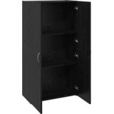 vidaXL Pisarniška omara Črni hrast 60 x 32 x 115 cm Konstruiran les | Shoptok.si