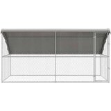  Kućica za pse s pohranom 2 pcs Srebrno 4 x 2 x 2 m Čelik | shoptok.hr