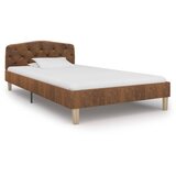  Okvir za krevet od umjetne brušene kože smeđi 90 x 200 cm | Eponuda.com