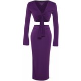 Trendyol Two-Piece Set - Purple - Slim fit Cene