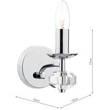 Där Lighting OLE0750 - Zidna lampa OLEANA 1xE14/40W/230V sjajni hrom | Eponuda.com