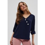 Marisse Shirt With Decorative Buttons L-Ko-3700 Navy Cene