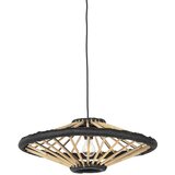 QAZQA Orientalska viseča svetilka bambus s črno 60 cm - Evalin Cene