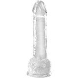 King Cock Clear 7 - pripenjalni, testisni dildo (18 cm) | Shoptok.si
