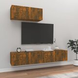 The Living Store Komplet TV omaric 3-delni dimljen hrast konstruiran les - Komplet TV Omaric, (21374520) Cene