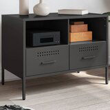 Maison Chic TV omarica - TV enota - Televizijska omarica črna 68x39x50,5 cm jeklo, (21700167) | Shoptok.si