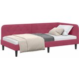  Kutni okvir kreveta Vinska crvena 90 x 190 cm Baršun | shoptok.hr
