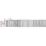 Vanjski kavez za pse s krovom srebrni 10x8x2,5m pocinčani čelik | shoptok.hr