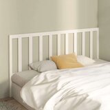  Uzglavlje za krevet bijelo 206 x 4 x 100 cm od masivne borovine | shoptok.hr