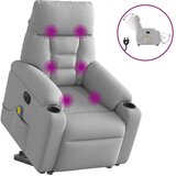 vidaXL Električni masažni naslonjač na podizanje tkanina oblačnosivi | shoptok.hr