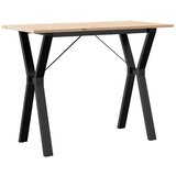  Blagovaonski stol Y-oblika 100x50x75 cm od borovine i čelik | Eponuda.com