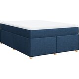 vidaXL Box spring postelja z vzmetnico modra 140x190 cm blago, (21309533) | Shoptok.si