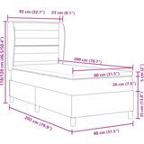 Box Spring Krevet s Madracem Tamno Smeđi 80x200 cm Tkanina | shoptok.hr