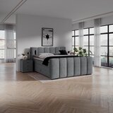 Premium Living Postelja Boxspring Elysia, Temno Siva, 180x220 | Shoptok.si