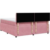  Krevet s oprugama i madracem ružičasti 200x200 cm baršunasti | shoptok.hr