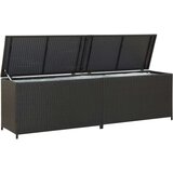  Kutija za pohranu od poliratana 200 x 50 x 60 cm crna | shoptok.hr