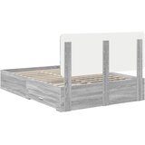  Krevetna konstrukcija s ladicama Siva Sonoma 140 x 200 cm 203 x 143 x 100 cm | shoptok.hr