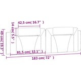  Jastuk za uzglavlje Viana bijeli 183 cm od umjetne kože | shoptok.hr