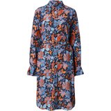 French Connection Dolga srajca 'ADALINA' mornarska / svetlo modra / oranžna | Shoptok.si
