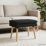  Klupa s dvostrukim slojem Crna 60 x 40 x 46 cm Tkanina | shoptok.hr