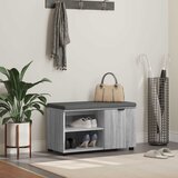  Klupa za hodnik s jastukom Sivi Sonoma 80 x 38 x 46 cm | shoptok.hr