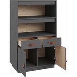  Visoka komoda siva 67 x 40 x 108,5 cm od masivne borovine | shoptok.hr