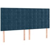  LED uzglavlje tamnoplavo 180x5x118/128 cm baršunasto | shoptok.hr