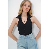 Trend Alacati Stili Ženska bluza bez rukava Alc-X13512, V-izrez, Crna | Eponuda.com