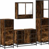 4-dijelni set kupaonskog namještaja boja hrasta drveni Smoked oak | shoptok.hr