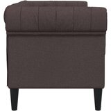  Kavč dvosed Chesterfield temno rjava tkanina, (21113580) | Shoptok.si