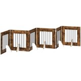  Vrata za pse z stojali 6 pcs Dimljen hrast 60 x 60 cm, (5000232691) | Shoptok.si