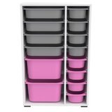 Hanah home višenamenska polica rine 2D4K8U white grey pink | ePonuda.com