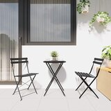  Sklopivi bistro set 3 pcs Antracit Čelik | shoptok.hr