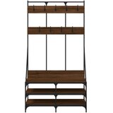  Stalak za odjeću i cipele smeđa boja hrasta 100x40x184 cm | shoptok.hr