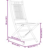  Sklopive vrtne stolice 8 kom 46 x 66 x 99 cm od bambusa | shoptok.hr