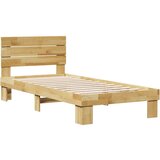  Okvir kreveta uzglavljem bez madraca 75x190 cm puno drvo hrast | shoptok.hr
