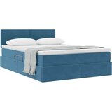  Krevet s od storage s madracem Tamno plava 140 x 200 cm Baršun | shoptok.hr