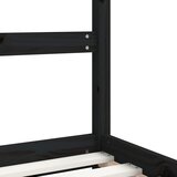  Okvir za dječji krevet crni 2 x (80 x 160) cm masivna borovina | shoptok.hr