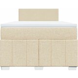  Krevet s oprugama i madracem krem 120 x 200 cm od tkanine | shoptok.hr
