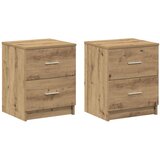vidaXL Nočne omarice 2 kosa z 2 predaloma Artisan hrast 40x36x50 cm, (5000298591) | Shoptok.si