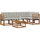  Set vanjskih sofa 6 kom. Prirodna i svijetlo siva | shoptok.hr
