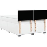  s oprugama i madracem bijeli 140x190 cm od umjetne kože | shoptok.hr