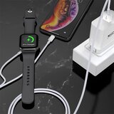 Yesido Podatkovni kabel (CA-70) - 2v1 USB na Lightning Apple Watch 2.4A 120cm - bel | Shoptok.si
