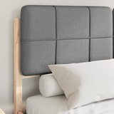 vidaXL Posteljni okvir z oblazinjenim vzglavjem Svetlo siva, (5000103676) | Shoptok.si